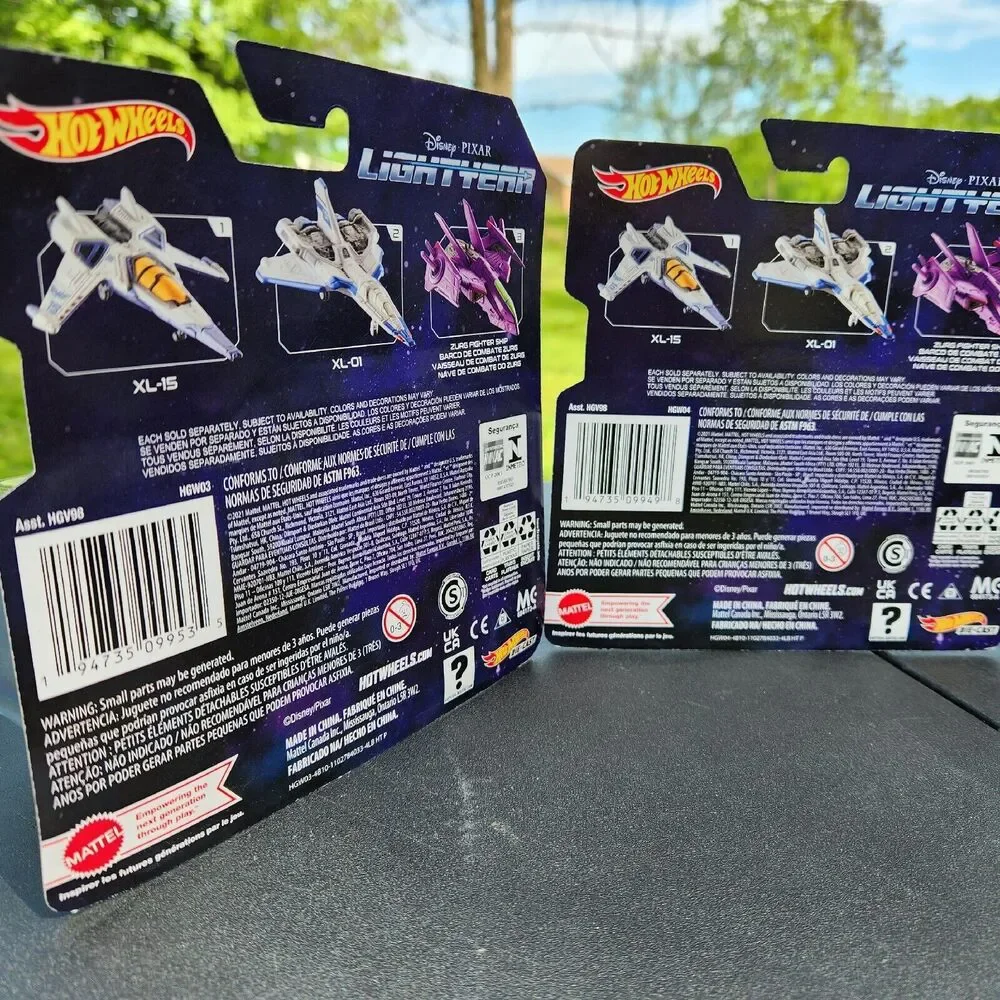 Disney Pixar Hot Wheels Lightyear Diecast XL-15 Fighter, XL-01, Zurg Fighter (3)